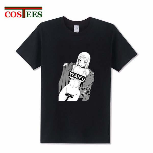

awesome anime waifu material t shirt men novelty funny manga ecchi hentai kawaii weeaboo japan ahegao fashion summer waifu shirt