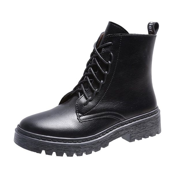 

2020 winter snow boots women warm push ankle boots mid-calf comfortable outdoor non-slip rain female 1725, Black