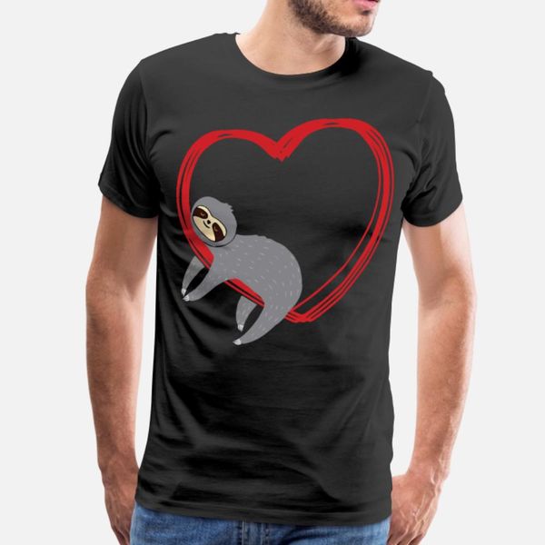 

sloth valentines t shirt men designer 100% cotton s-xxxl standard gift building summer original shirt