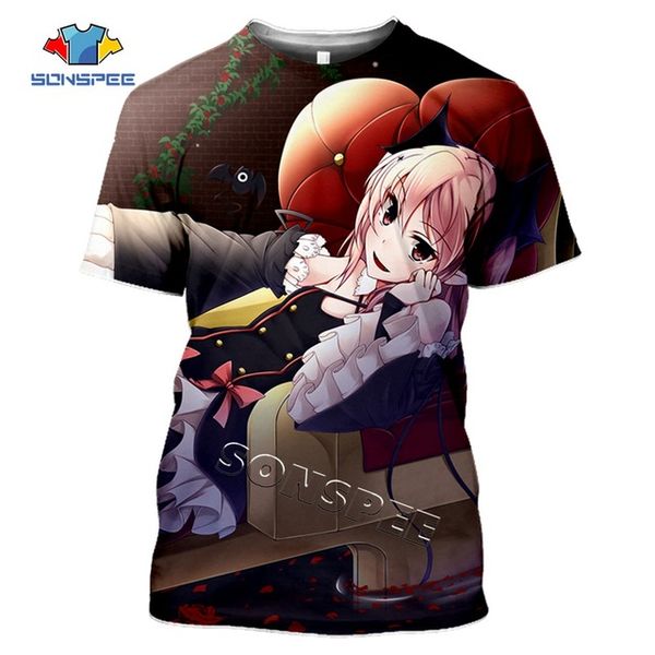 

seraph of the end anime 3d summer homme pullover 3d print shirts humor anime horror men clothing