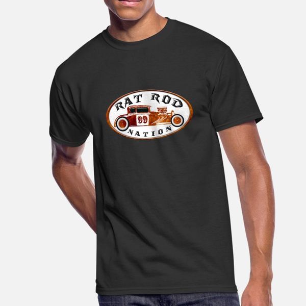 

rusty rat rod nation design t shirt men custom short sleeve euro size s-3xl leisure anti-wrinkle building summer letter shirt