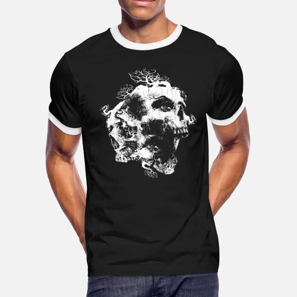 

halloween tree skull horror scary monster costume t shirt men knitted 100% cotton round neck pattern sunlight authentic spring autumn shirt