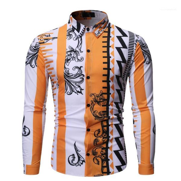 

quality mens apparel floral printed mens dress shirts lapel neck long sleeve teenagers high, White;black