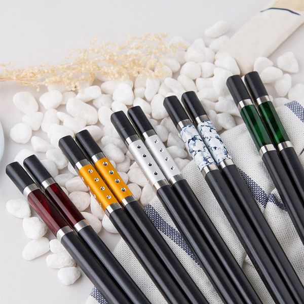 

5pair/set traditional heat-resistant chopsticks rice mildewproof chinese alloy