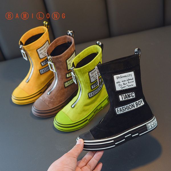 

bamilong children martin boots suede boots winter kids brand girls princess shoes rubber toddler b237, Black;grey