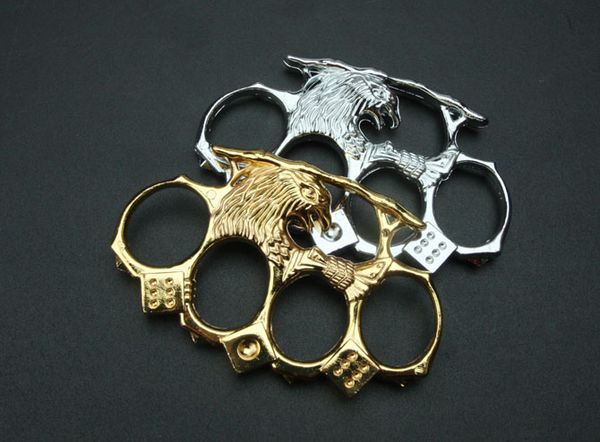 

2pcs gilded 13mm steel brass knuckle duster gold plating silver self defense tool brass knuckle clutch