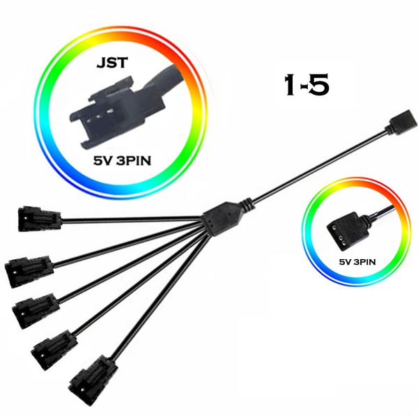 

fans & coolings motherboard rgb aura sync jst sm adapter cable jst-3p sm3p sm4p el wire cord male/female