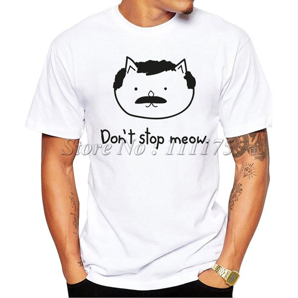 

2019 men's cute don't smeow design t-shirt summer cool fashion tees