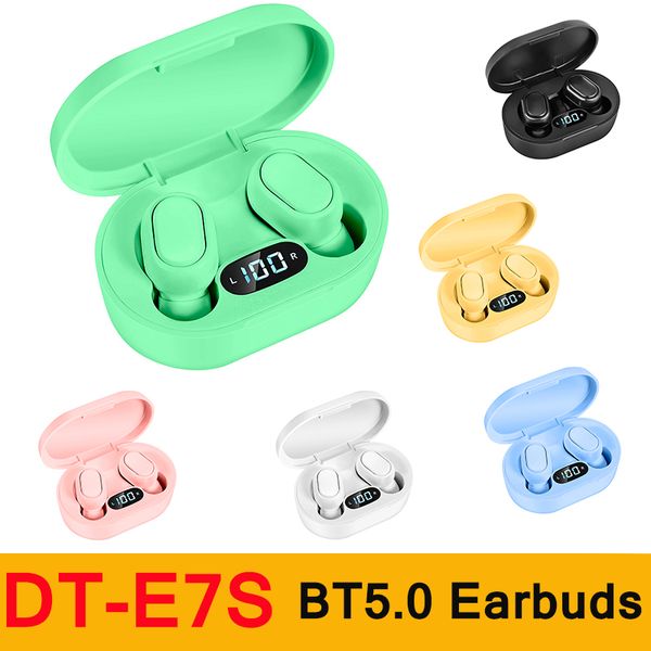 

dt-e7s tws button control wireless earphones earbuds e7s bluetooth headphones sports music earsets with digital display
