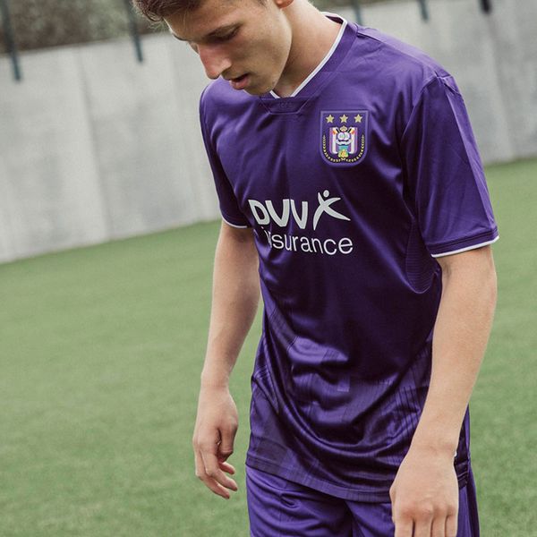 

anderlecht soccer jersey home purple 20/21 men soccer shirts anderlecht short sleeve customized football uniforms, Black;yellow