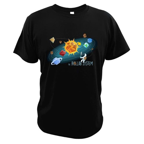 

roller-system t-shirt all dice novelty space milky way astronaut 100% cotton palying video game funny galaxy t shirt