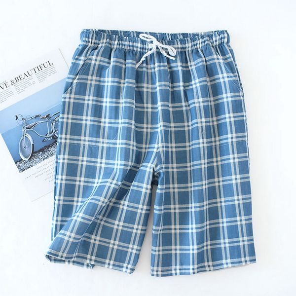 

men's trousers plaid knitted sleep pants mens casual pajamas pants bottoms sleepwear pajama short men pijama hombre, Black;brown