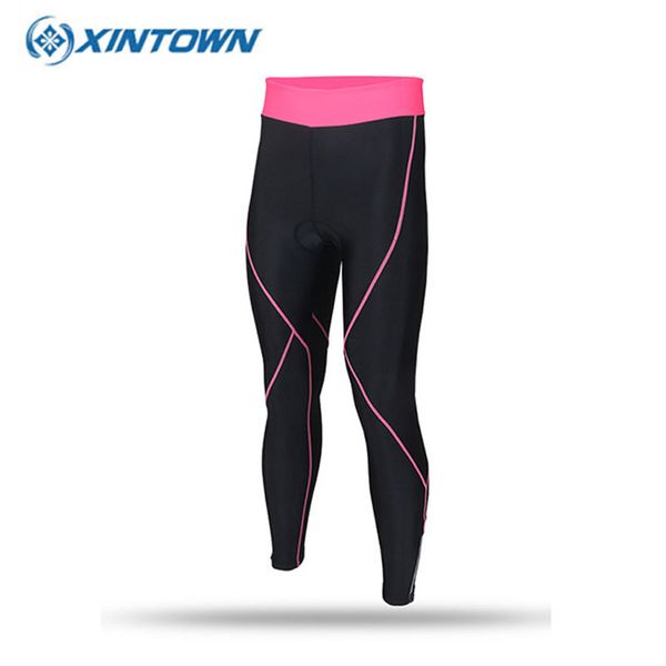 

xintown открытый дышащий велосипед велоспорт штаны длинные женщин с 3d gel pink pad колготы велосипед для бега спорт, Black;blue