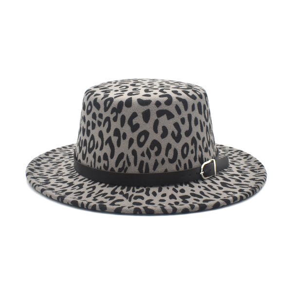 

new solid color fedoras hat for men women artificial wool blend jazz cap wide brim simple flat hat p12, Blue;gray