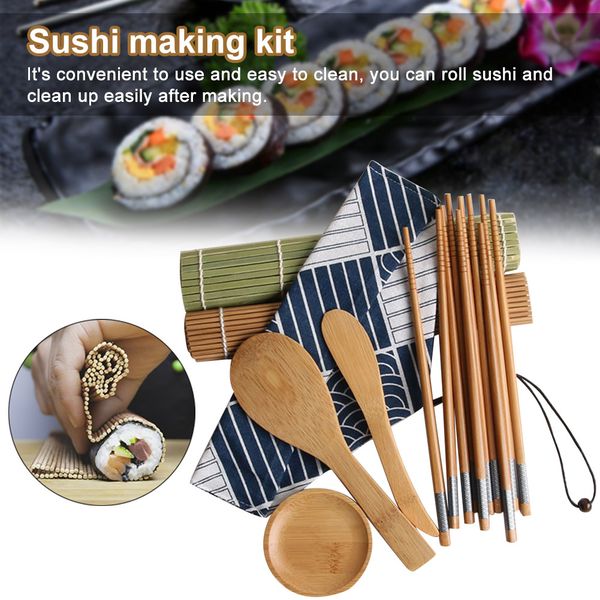 

cooking gift non toxic diy tools sushi making kit rolling mats bamboo chopsticks