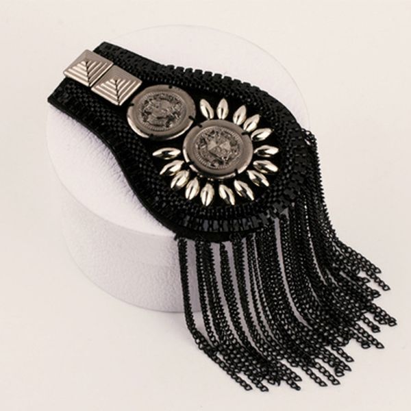 

chain fringed multicolors fashion coat epaulettes tassel clothing patch craft