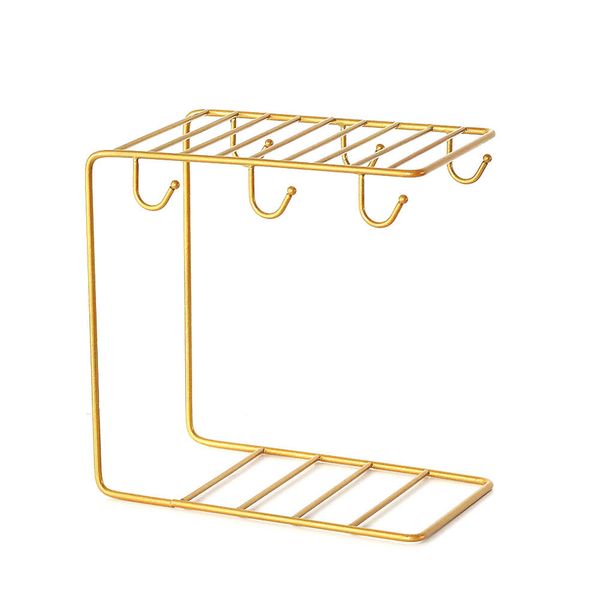 

easy clean plating multifunction handcrafted cup rack double layers space saving