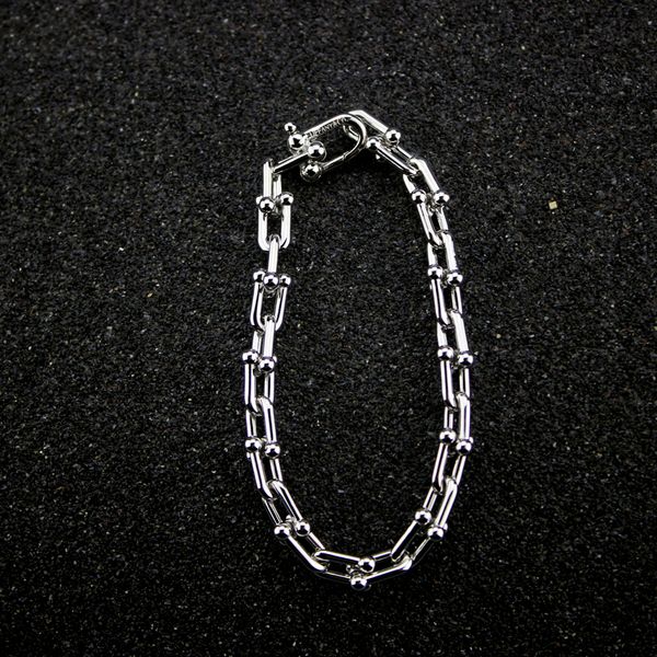 

punk gold bracelet for women u chain titanium steel hardwear series woman party bracelets on sale, Golden;silver