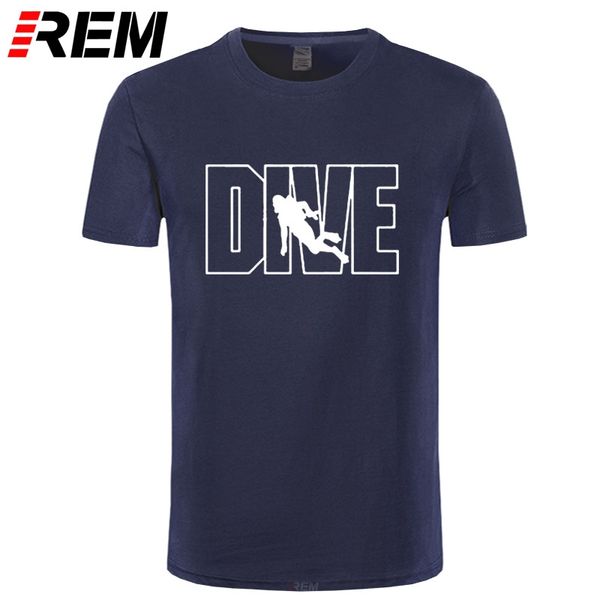 

rem diver design brand man clothes fashion dive aqualung print men's t shirt cotton short sleeve o-neck diving t-shirts