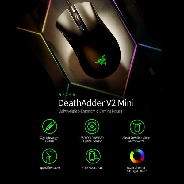 

проводная игровая мышь razer deathadder оригинал v2 mini