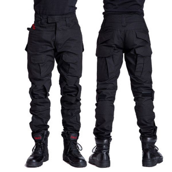 

men's pants army tactical for man uniform multicam combat militar askeri us tactic clothes wehrmacht camuflaje, Black