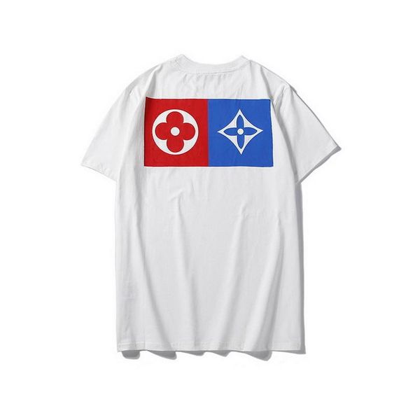 

new men's women designer t-shirts short sleeve cotton blend for summer brand fashion t-shirt with brand letter embroidery wholesale, White;black