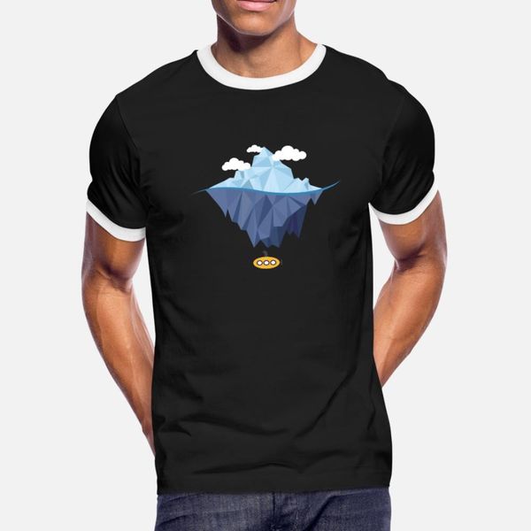 

iceberg polar expedition submarine flat design t shirt men personalized 100% cotton plus size 3xl fit famous new style spring autumn shirt