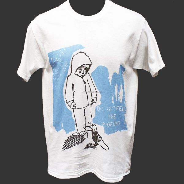 

don't feed the pigeons fun party fashio t-shirt white s m l xl 2xl 3xl