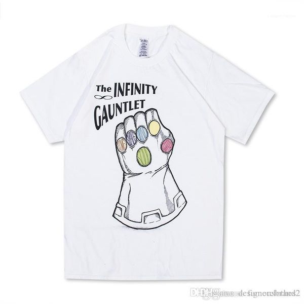 

summer men women white printed gauntlet letters t shirt tees avengers assemble tshirts, White;black