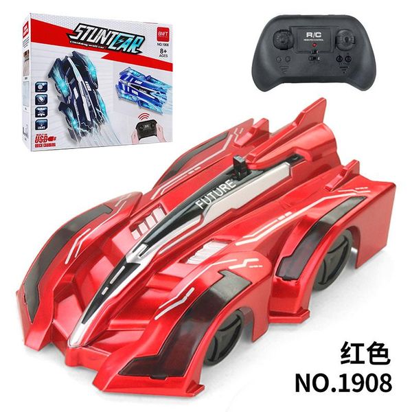 

children's rc vehicle 2.4g infrared remote control car 360 rotation cool light climb wall land dual mode for kids gift 08