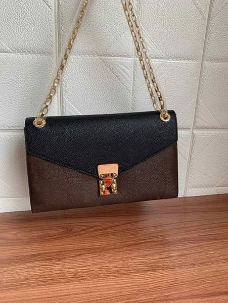 Heiße Designer-Taschen für Damen, Umhängetaschen aus echtem Leder, Rautenhandtaschen, tragbare Tasche aus Metall mit Lederkette, echtes Leder, diagonale Taschen, Geldbörse