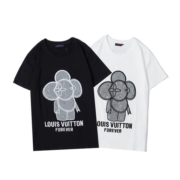 

men designer t shirt luxury clothing short sleeve hip hop tee print t-shirt mans summer white casual tees s-2xl, White;black