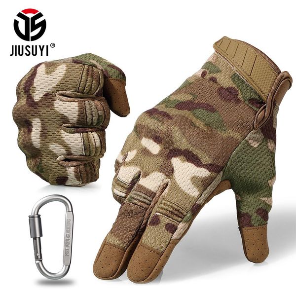 

tactical touchscreen full finger gloves military paintball shooting airsoft lightweight breathable protection hard knuckle gear y200110, Blue;gray