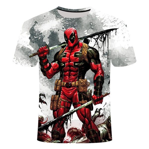 

american anime deadpool fun 3d print shirts horror kawaii aesthetic men clothing