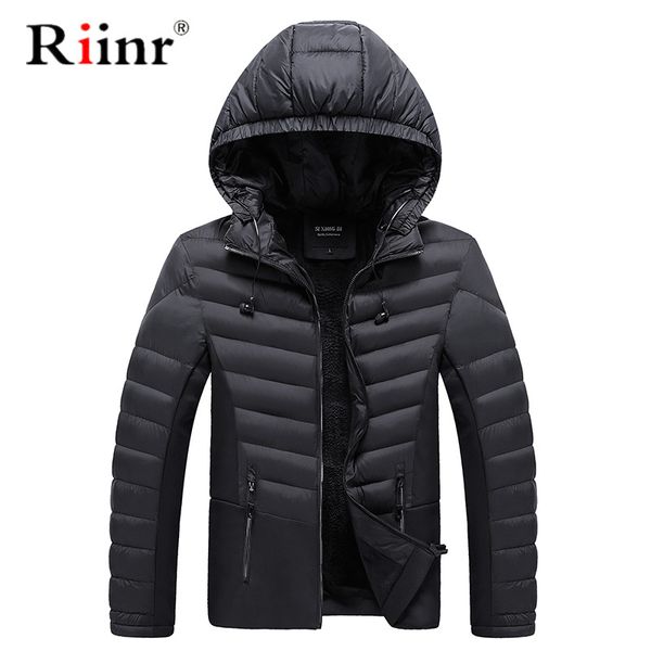 

2020 men winter jacket moda hooded parka outdoor climbing thick jackets man winter parkas ropa de hombre with earphone coats, Black