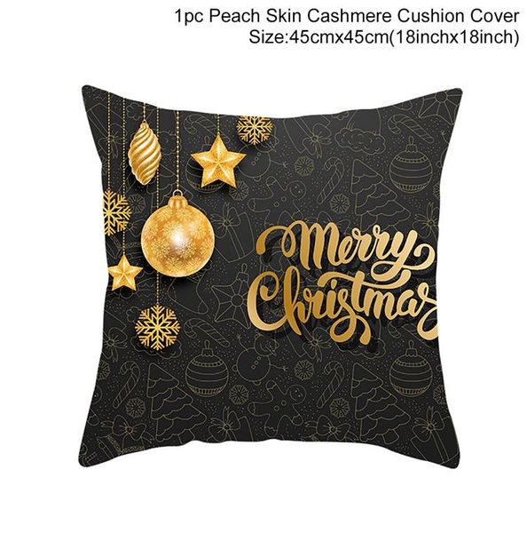 

черное золото персик кожа рождественского pillowcase рождество украшение для дома подушка подушки обложка дивана наволочки bbyabl
