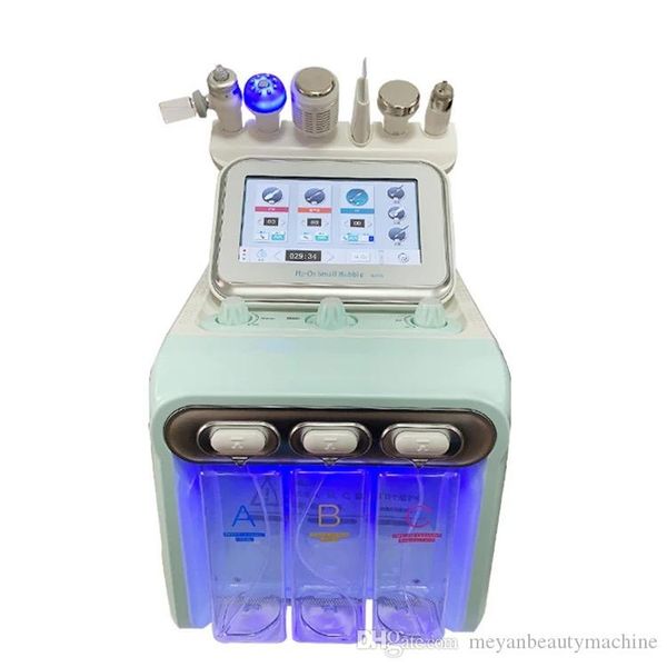 

portable 6in1 hydro peel microdermabrasion hyd facial deep cleaning rf ultrasonic bio wrinkle removal small bubbles beauty machine