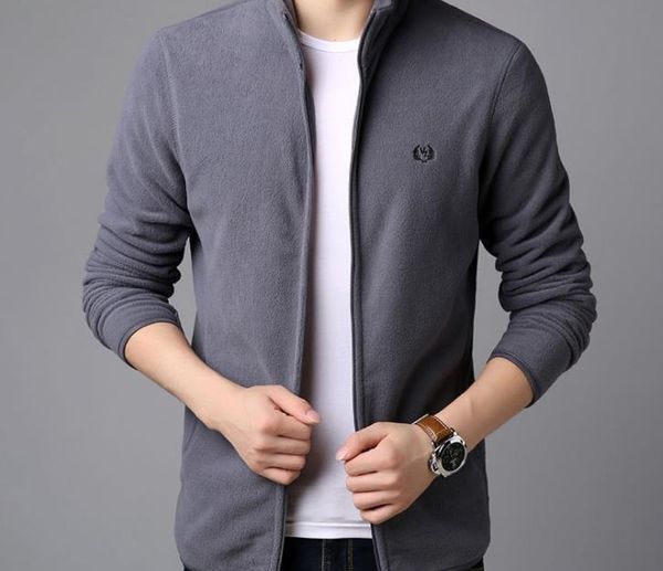 

thick fleece jacket solid color winter autumn warm hombres coats clothing men winter desinger, Black;brown