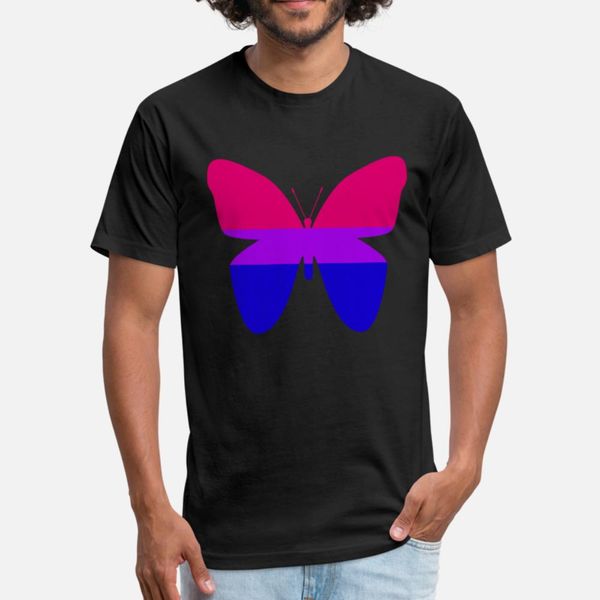 

beautiful bisexual pride butterfly t shirt men printing short sleeve s-3xl fit crazy new style spring vintage shirt