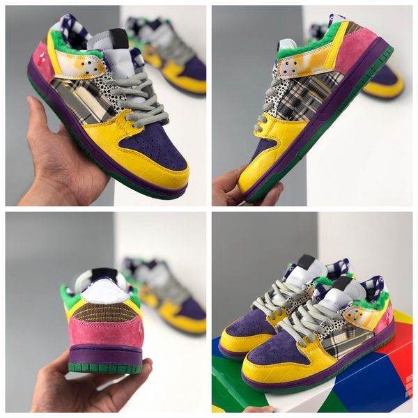 

sb low what the dunk mens women running shoes dunks skateboard sneakers yellow purple grey pink sports des chaussures trainers zapatos