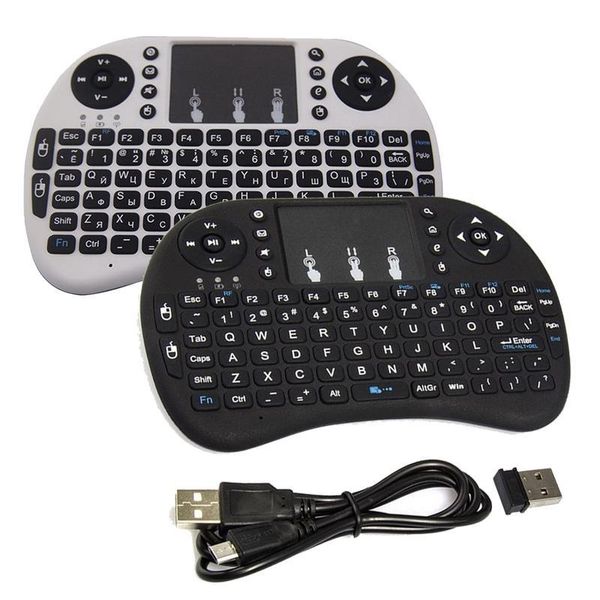 

cgjxs rechargable mini rii i8 wireless keyboard 2 .4g air mouse keyboards remote control touchpad for smart android tv box mxq notebook tabl