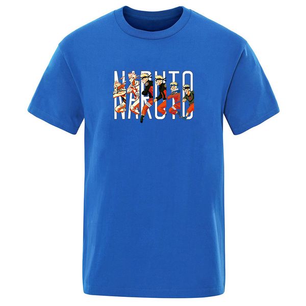 

cartoon naruto fashion cool male t-shirts man summer 2020 japan anime short sleeve men hip hop solid colort tshirt