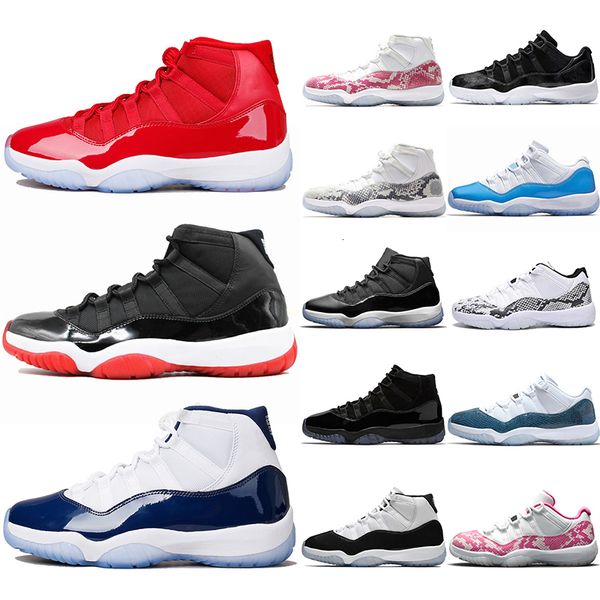 

11 pin navy snakeskin 11s concord 45 men women basketball shoes bred space jam gamma blue mens athletic sport walking hiking sneakers