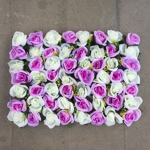 

artificial flower rose solid color flower wall background wall artificial plant decoration home wedding interior fake flowers