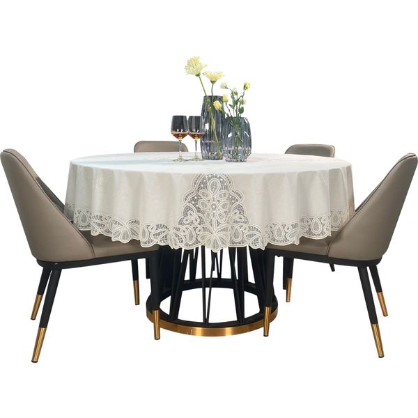 

table cloth japan style cover waterproof round pvc lace white tablecloth large luxury floral toalha de mesa home textile eb50zb