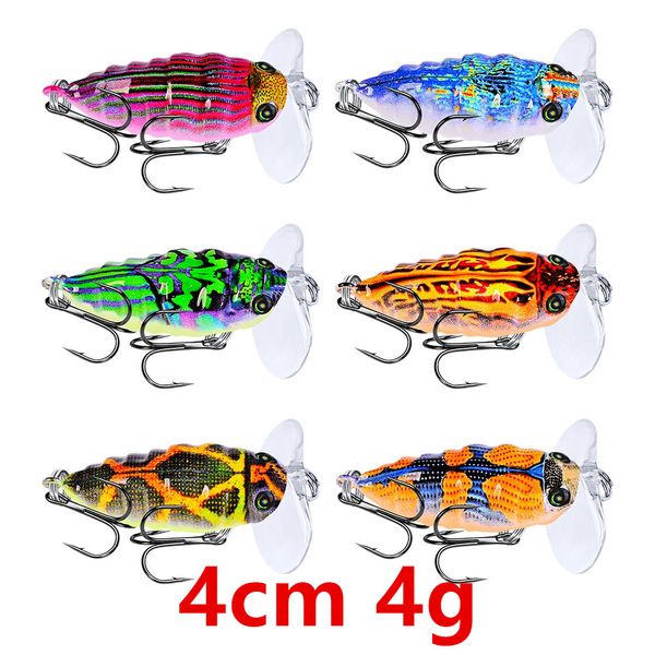 

4cm 4g cicada fishing hooks fishhooks 8# hook fishing lure hard baits & lures pesca fishing tackle accessories wholesale_17