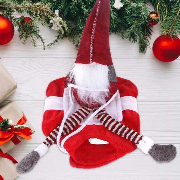 

dog apparel christmas clothes dogs horse riding cosplay with faceless dolls pets clothing for puppy