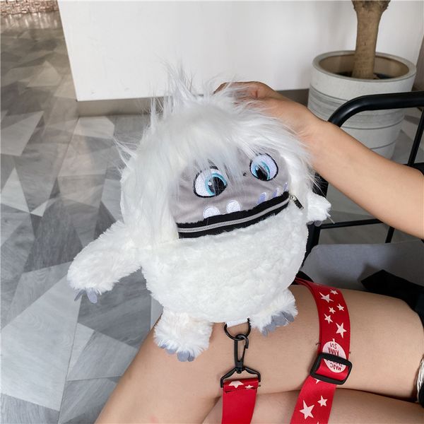 

winter 2020 new cute snowman plush doll decorative bag for kids personality funny messenger bag birthday present