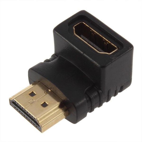 

cgjxsgold plated v1 .4 coupler right angle 270 90 degree cable l type extender extention adapter connector connection for hdtv hdcp 1080p