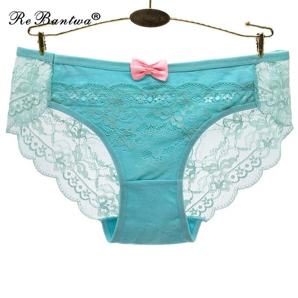 

3 pieces cute underwear women lace panties cotton intimate ladies briefs transparent thin hollow femme lace lingerie, Black;pink